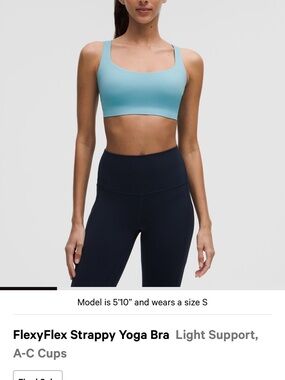 lululemon athletica FlexyFlex Strappy Yoga Bra - Washed Blue